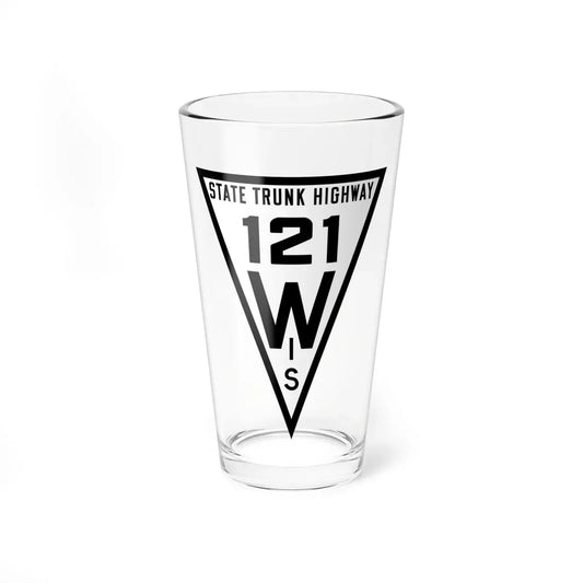 WIS 121 1919 (Wisconsin) (Road Sign) Pint Glass 16oz 16oz - Go Mug Yourself