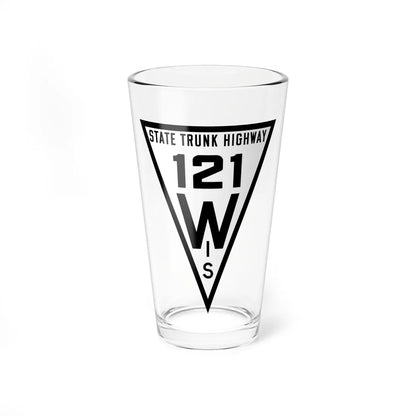 WIS 121 1919 (Wisconsin) (Road Sign) Pint Glss 16oz 16oz - Go Mug Yourself
