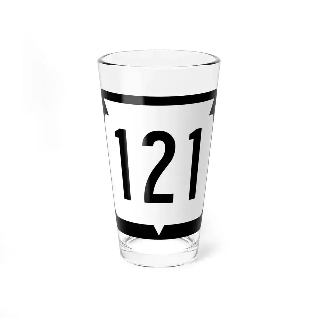 WIS 121 (Wisconsin) (Road Sign) Pint Glass 16oz 16oz - Go Mug Yourself