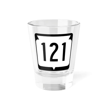 WIS 121 (Wisconsin) (Road Sign) Shot Glass 1.5oz 1.5oz - Go Mug Yourself