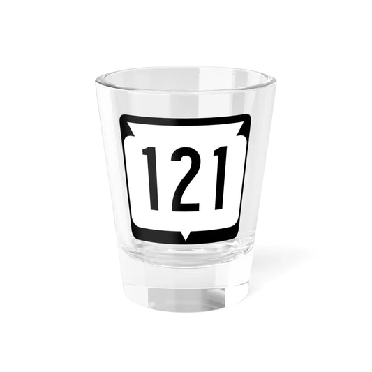 WIS 121 (Wisconsin) (Road Sign) Shot Glass 1.5oz 1.5oz - Go Mug Yourself