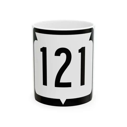 WIS 121 (Wisconsin) (Road Sign) White Coffee Mug 11oz - Go Mug Yourself