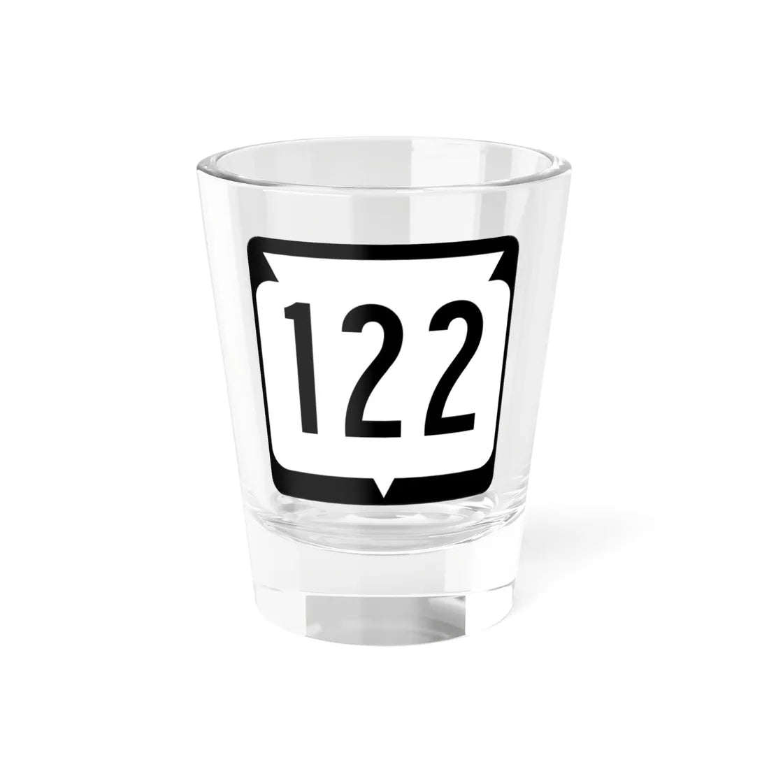 WIS 122 (Wisconsin) (Road Sign) Shot Glass 1.5oz 1.5oz - Go Mug Yourself