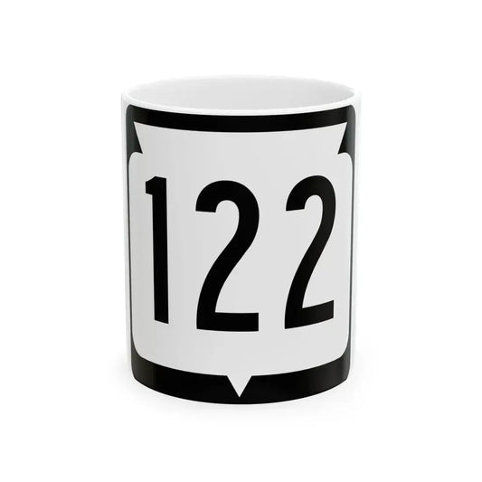 WIS 122 (Wisconsin) (Road Sign) White Coffee Mug 11oz - Go Mug Yourself
