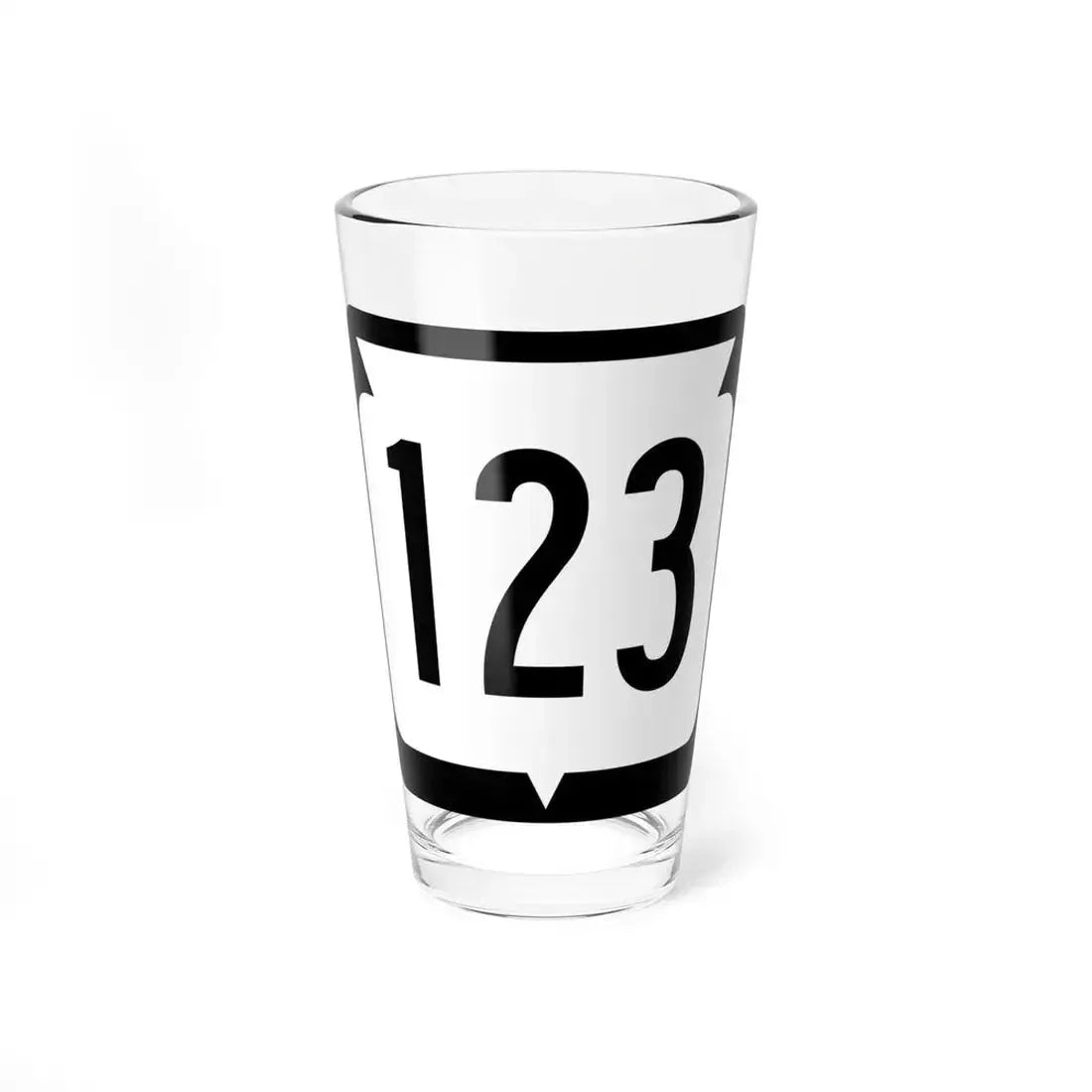 WIS 123 (Wisconsin) (Road Sign) Pint Glass 16oz 16oz - Go Mug Yourself