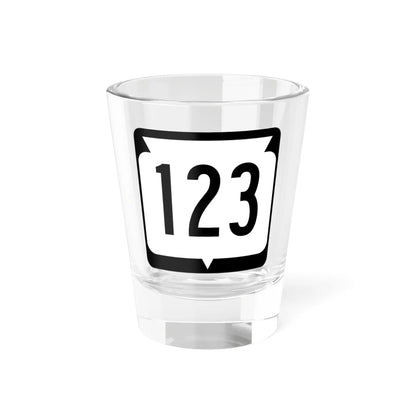 WIS 123 (Wisconsin) (Road Sign) Shot Glass 1.5oz 1.5oz - Go Mug Yourself