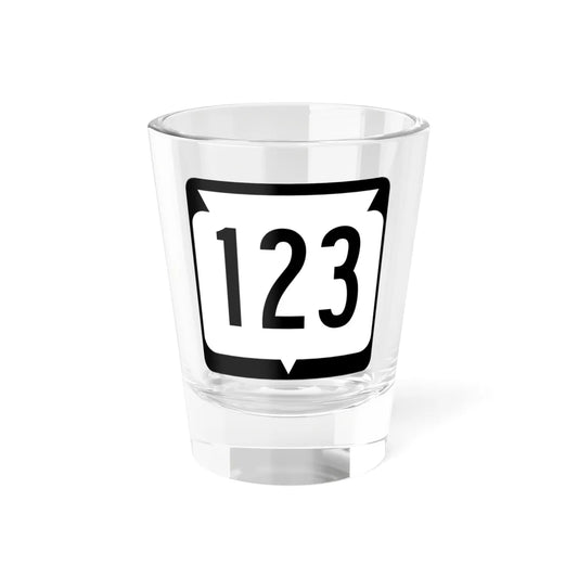 WIS 123 (Wisconsin) (Road Sign) Shot Glass 1.5oz 1.5oz - Go Mug Yourself