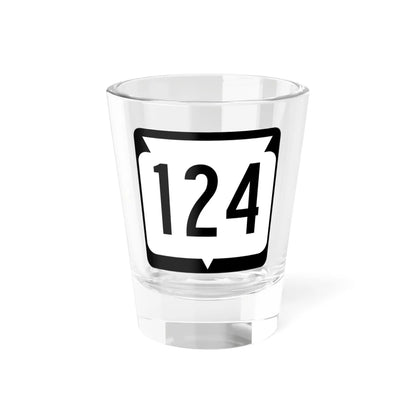 WIS 124 (Wisconsin) (Road Sign) Shot Glass 1.5oz 1.5oz - Go Mug Yourself