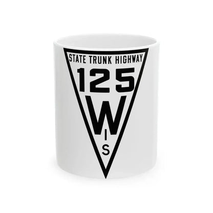 WIS 125 1919 (Wisconsin) (Road Sign) White Coffee Mug 11oz - Go Mug Yourself