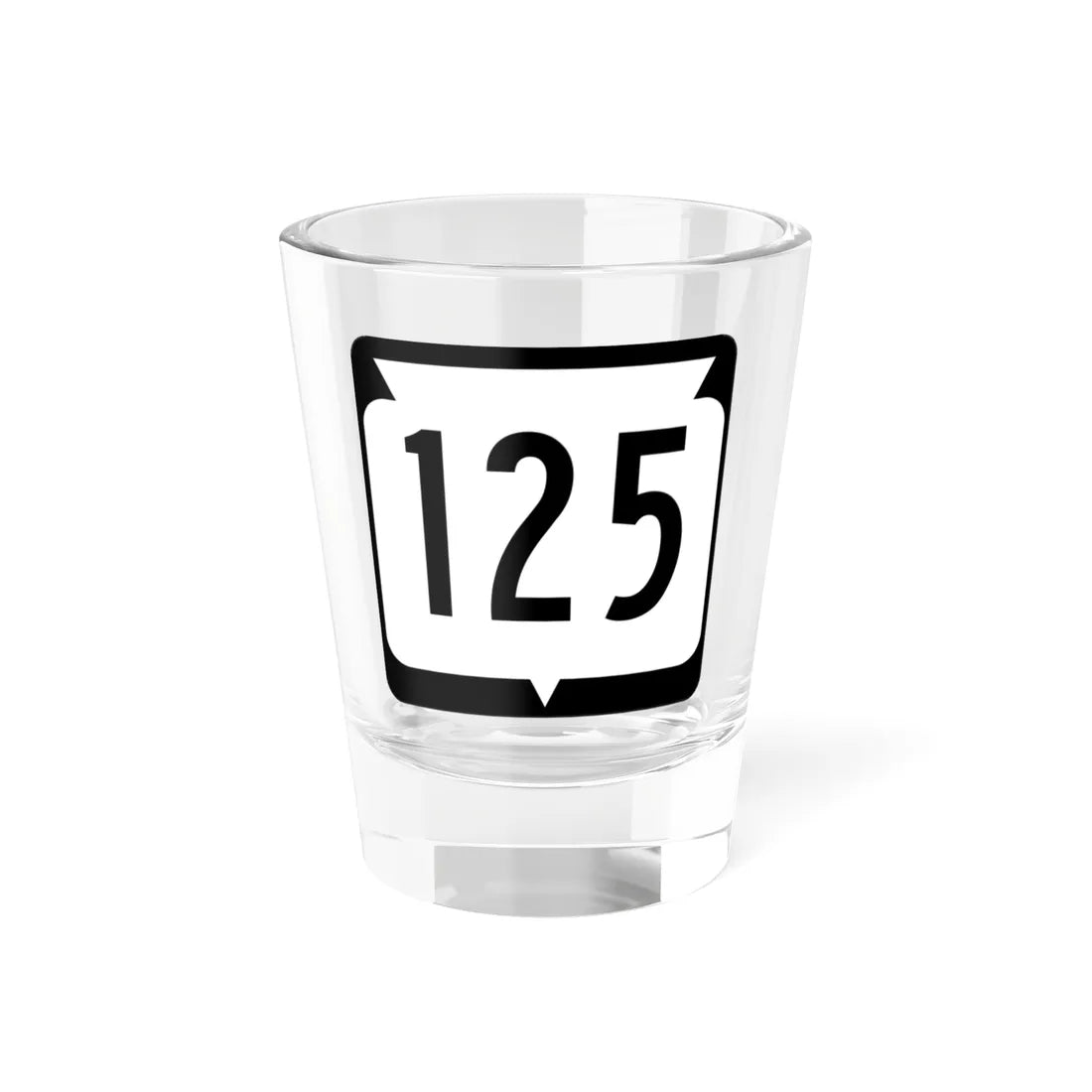 WIS 125 (Wisconsin) (Road Sign) Shot Glass 1.5oz 1.5oz - Go Mug Yourself