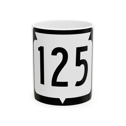 WIS 125 (Wisconsin) (Road Sign) White Coffee Mug 11oz - Go Mug Yourself