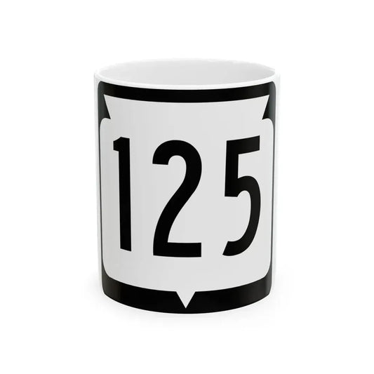WIS 125 (Wisconsin) (Road Sign) White Coffee Mug 11oz - Go Mug Yourself