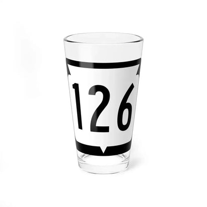WIS 126 (Wisconsin) (Road Sign) Pint Glass 16oz 16oz - Go Mug Yourself