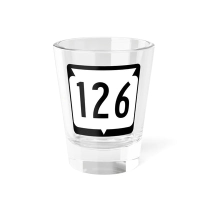 WIS 126 (Wisconsin) (Road Sign) Shot Glass 1.5oz 1.5oz - Go Mug Yourself