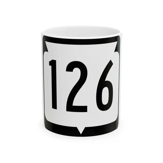 WIS 126 (Wisconsin) (Road Sign) White Coffee Mug 11oz - Go Mug Yourself