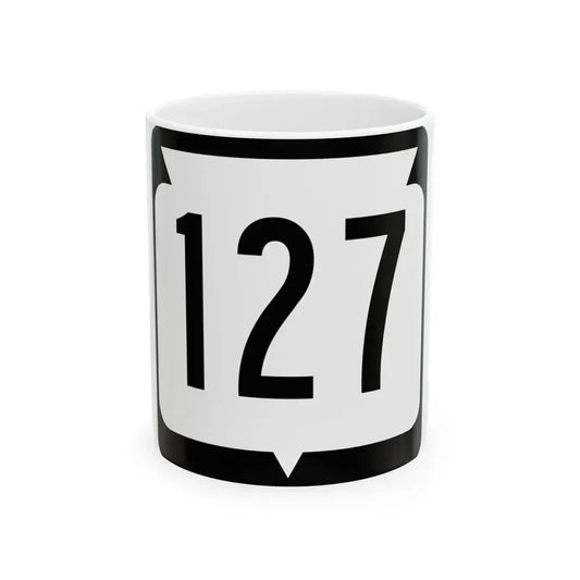 WIS 127 (Wisconsin) (Road Sign) White Coffee Mug 11oz - Go Mug Yourself