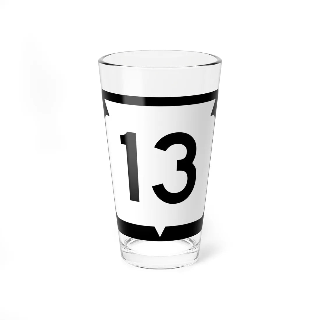 WIS 13 (Wisconsin) (Road Sign) Pint Glss 16oz 16oz - Go Mug Yourself