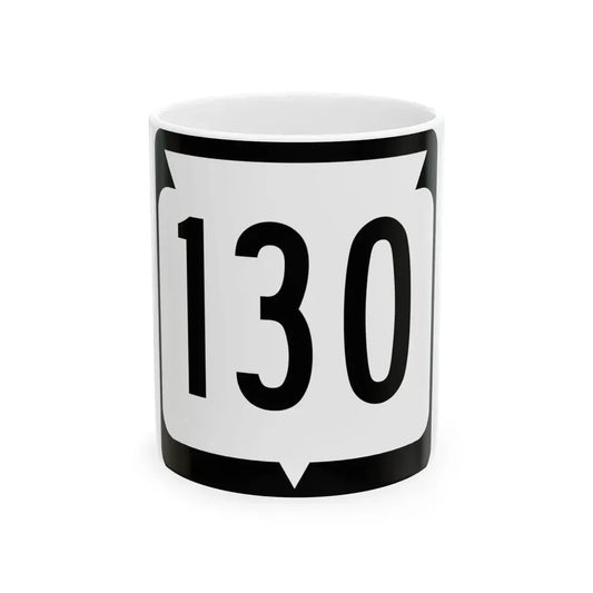 WIS 130 (Wisconsin) (Road Sign) White Coffee Mug 11oz - Go Mug Yourself