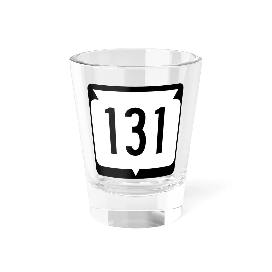 WIS 131 (Wisconsin) (Road Sign) Shot Glass 1.5oz 1.5oz - Go Mug Yourself