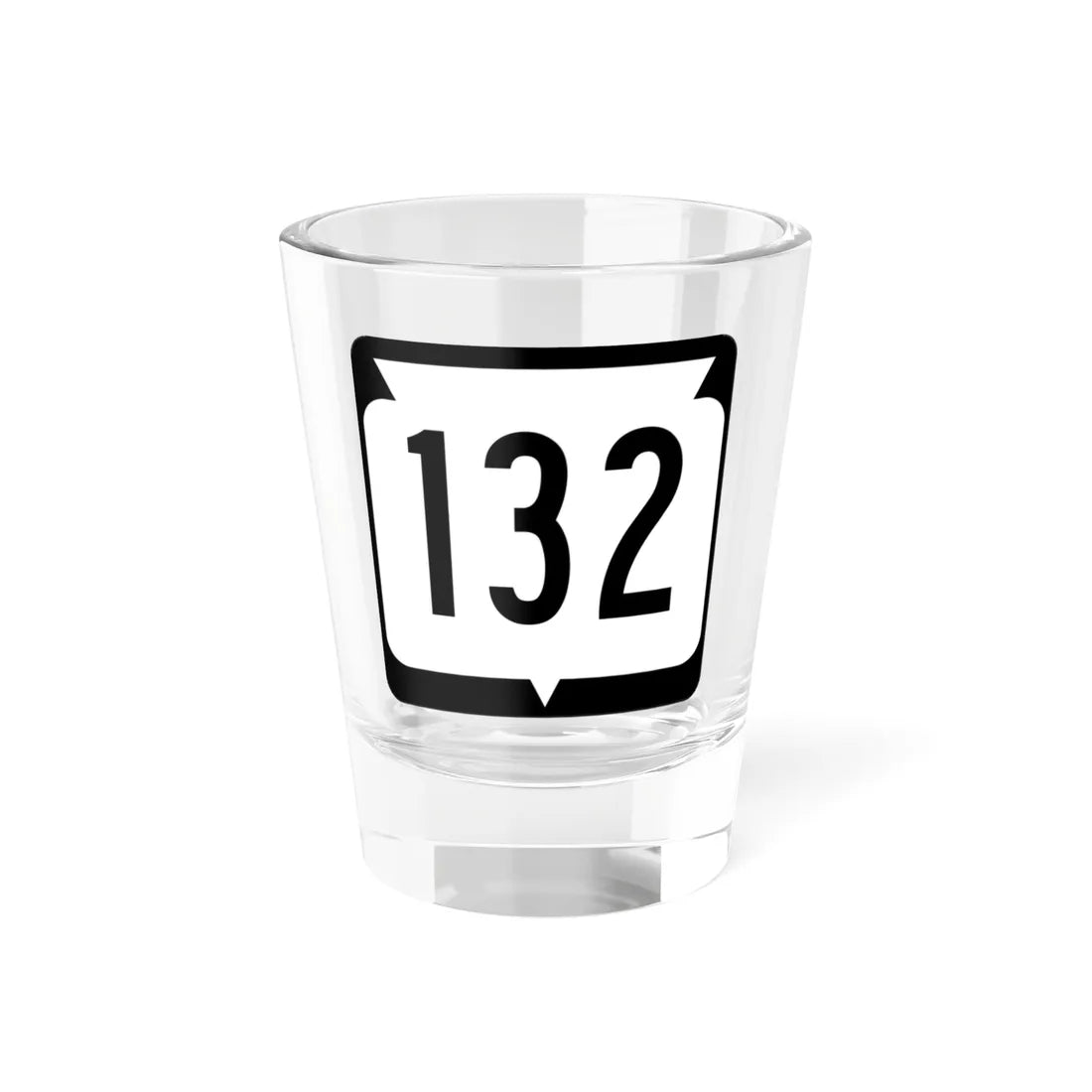 WIS 132 (Wisconsin) (Road Sign) Shot Glass 1.5oz 1.5oz - Go Mug Yourself