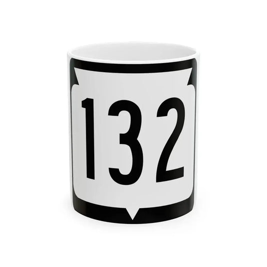 WIS 132 (Wisconsin) (Road Sign) White Coffee Mug 11oz - Go Mug Yourself