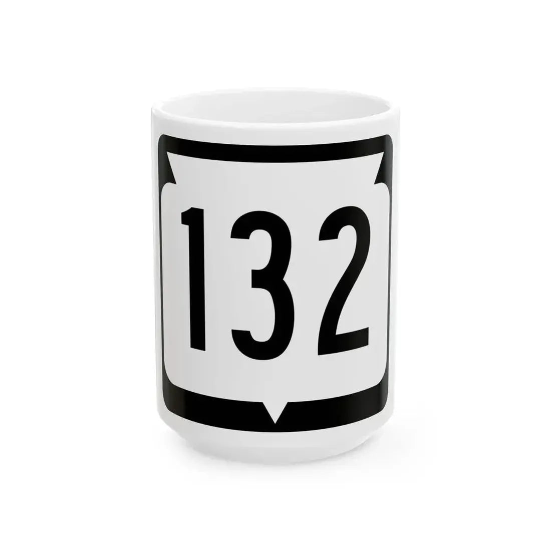 WIS 132 (Wisconsin) (Road Sign) White Coffee Mug 15oz - Go Mug Yourself