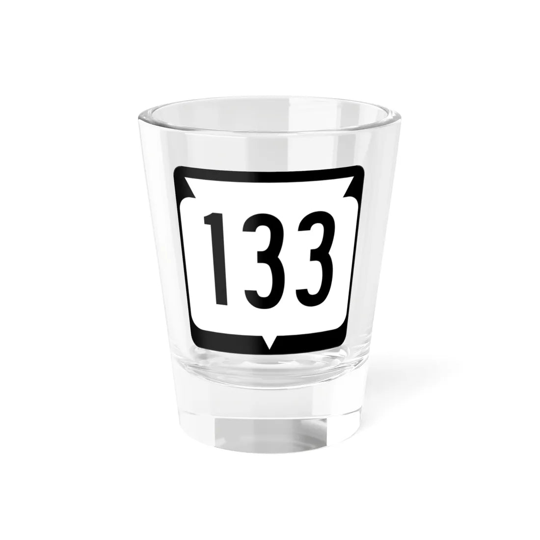 WIS 133 (Wisconsin) (Road Sign) Shot Glass 1.5oz 1.5oz - Go Mug Yourself