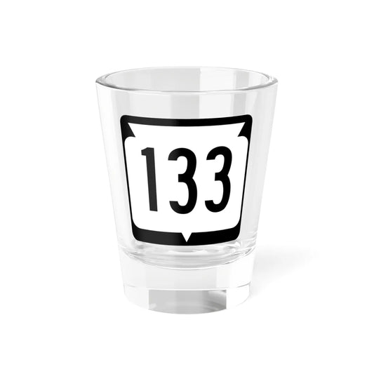WIS 133 (Wisconsin) (Road Sign) Shot Glass 1.5oz 1.5oz - Go Mug Yourself