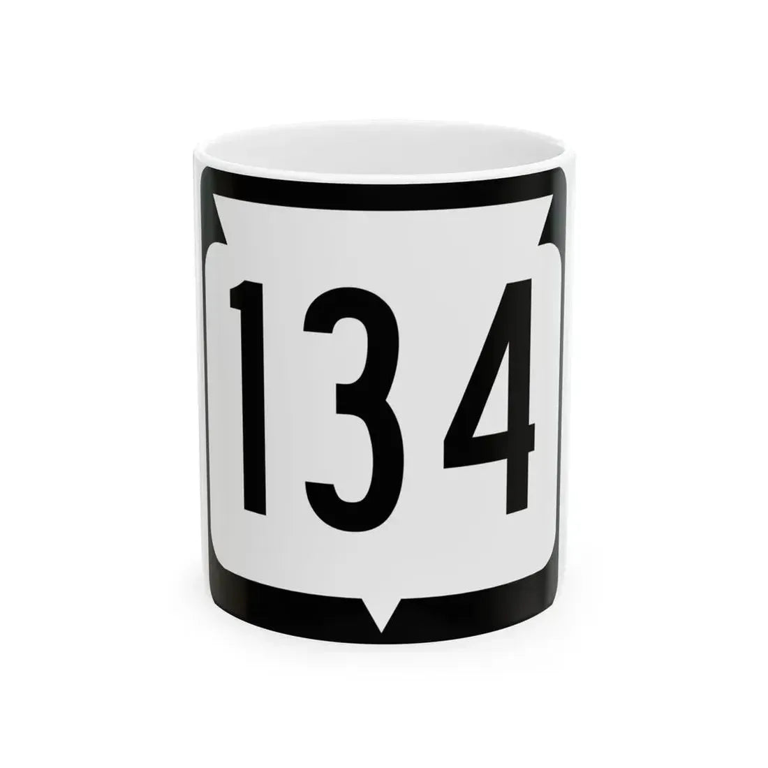 WIS 134 (Wisconsin) (Road Sign) White Coffee Mug 11oz - Go Mug Yourself