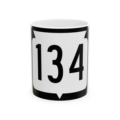 WIS 134 (Wisconsin) (Road Sign) White Coffee Mug 11oz - Go Mug Yourself