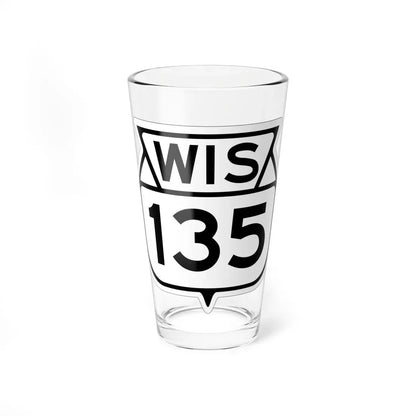 WIS 135 1949 (Wisconsin) (Road Sign) Pint Glass 16oz 16oz - Go Mug Yourself