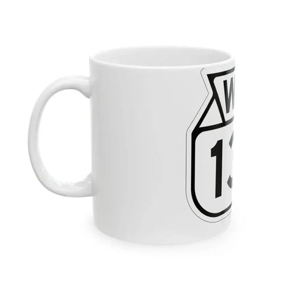 WIS 135 1949 (Wisconsin) (Road Sign) White Coffee Mug - Go Mug Yourself