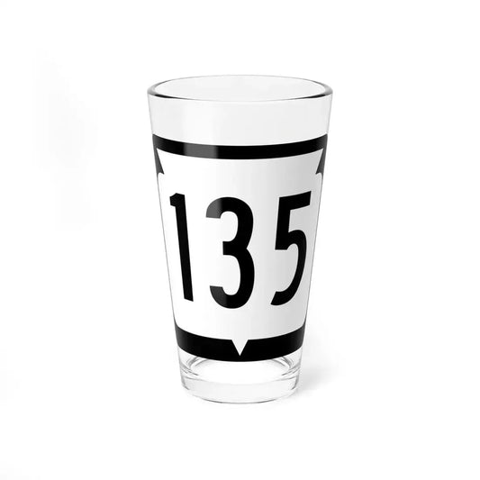 WIS 135 (Wisconsin) (Road Sign) Pint Glass 16oz 16oz - Go Mug Yourself