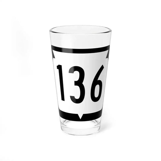 WIS 136 (Wisconsin) (Road Sign) Pint Glss 16oz 16oz - Go Mug Yourself