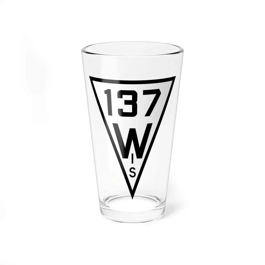 WIS 137 1927 (Wisconsin) (Road Sign) Pint Glass 16oz 16oz - Go Mug Yourself