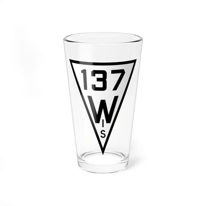 WIS 137 1927 (Wisconsin) (Road Sign) Pint Glass 16oz 16oz - Go Mug Yourself