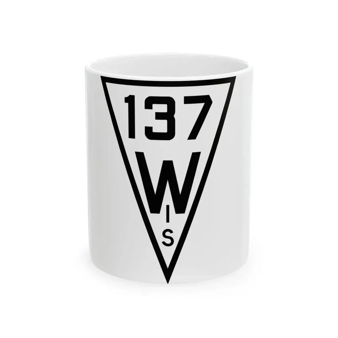 WIS 137 1927 (Wisconsin) (Road Sign) White Coffee Mug 11oz - Go Mug Yourself