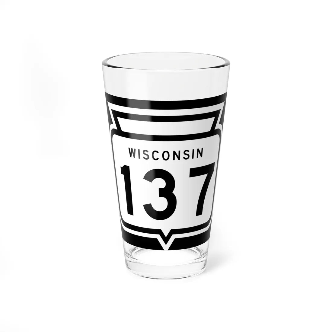 WIS 137 1958 (Wisconsin) (Road Sign) Pint Glss 16oz 16oz - Go Mug Yourself