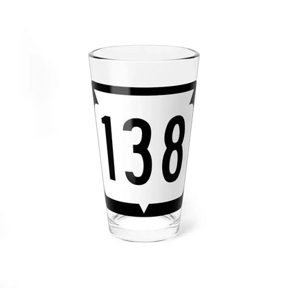 WIS 138 (Wisconsin) (Road Sign) Pint Glass 16oz 16oz - Go Mug Yourself