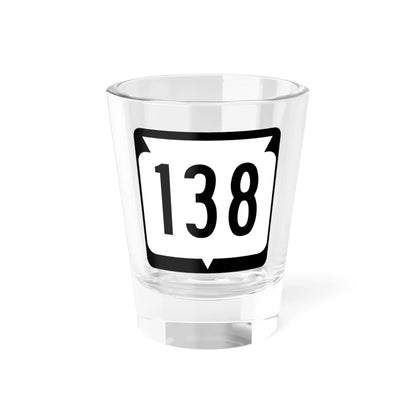 WIS 138 (Wisconsin) (Road Sign) Shot Glass 1.5oz 1.5oz - Go Mug Yourself