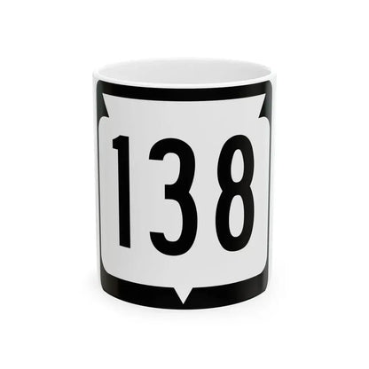 WIS 138 (Wisconsin) (Road Sign) White Coffee Mug 11oz - Go Mug Yourself