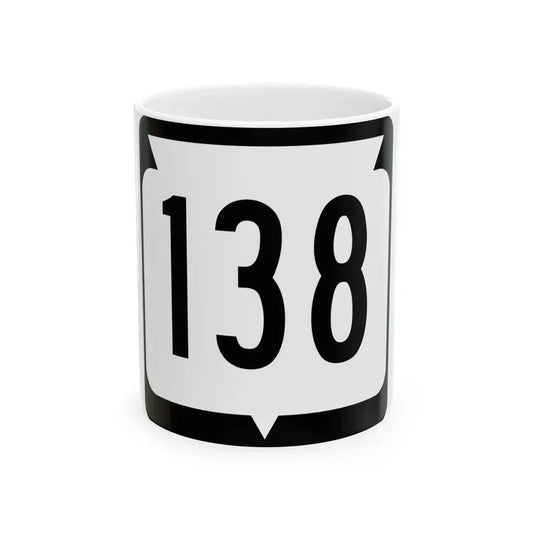 WIS 138 (Wisconsin) (Road Sign) White Coffee Mug 11oz - Go Mug Yourself