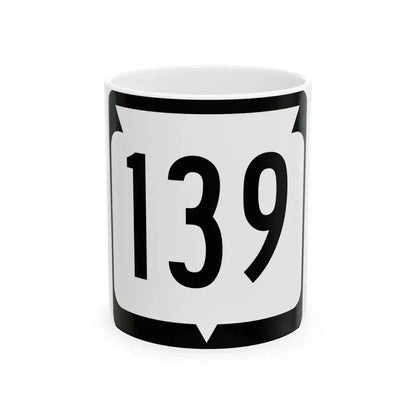 WIS 139 (Wisconsin) (Road Sign) White Coffee Mug 11oz - Go Mug Yourself