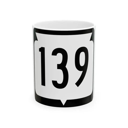 WIS 139 (Wisconsin) (Road Sign) White Coffee Mug 11oz - Go Mug Yourself