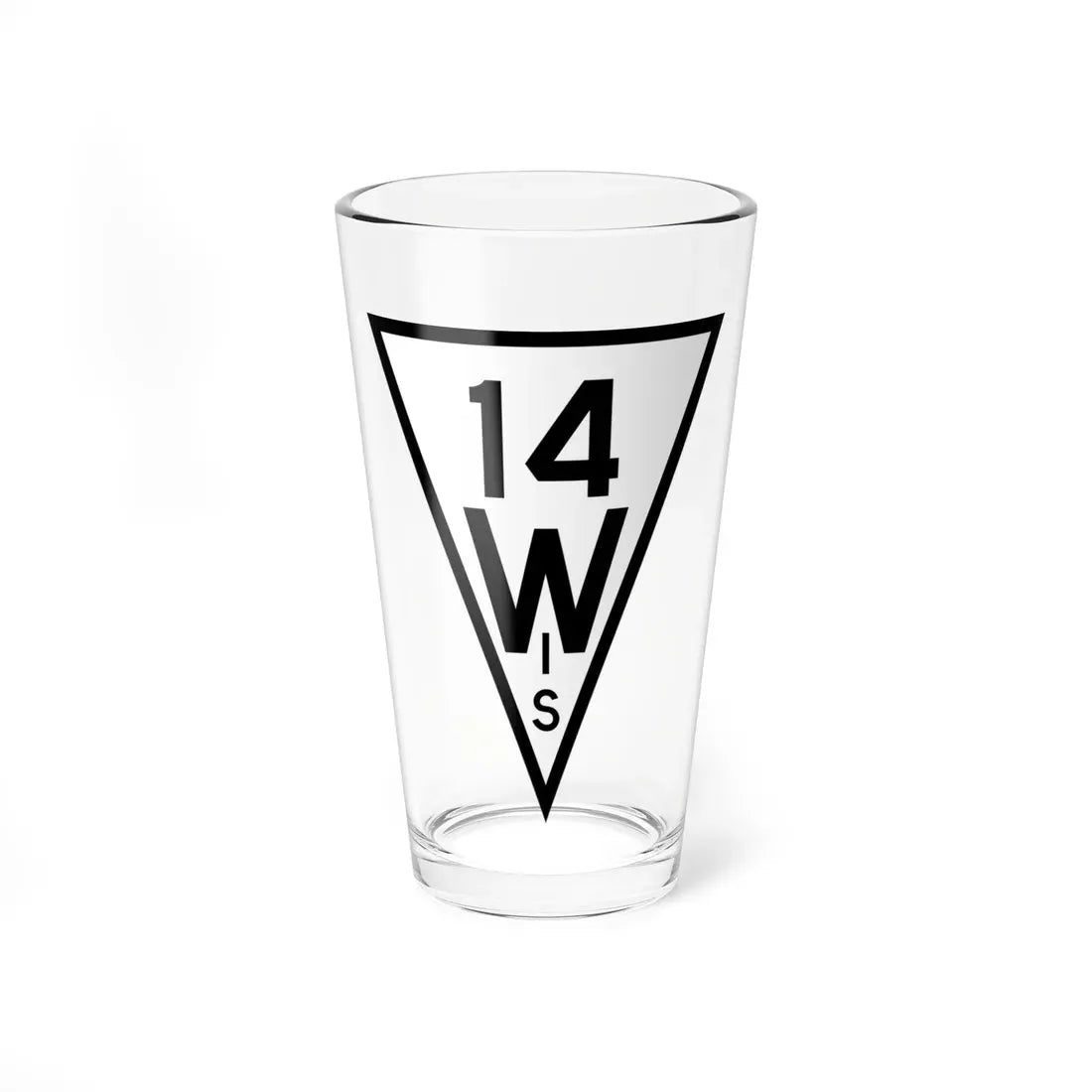 WIS 14 1927 (Wisconsin) (Road Sign) Pint Glass 16oz 16oz - Go Mug Yourself