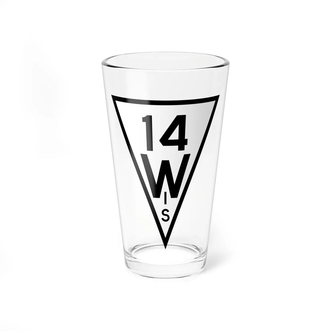 WIS 14 1927 (Wisconsin) (Road Sign) Pint Glss 16oz 16oz - Go Mug Yourself