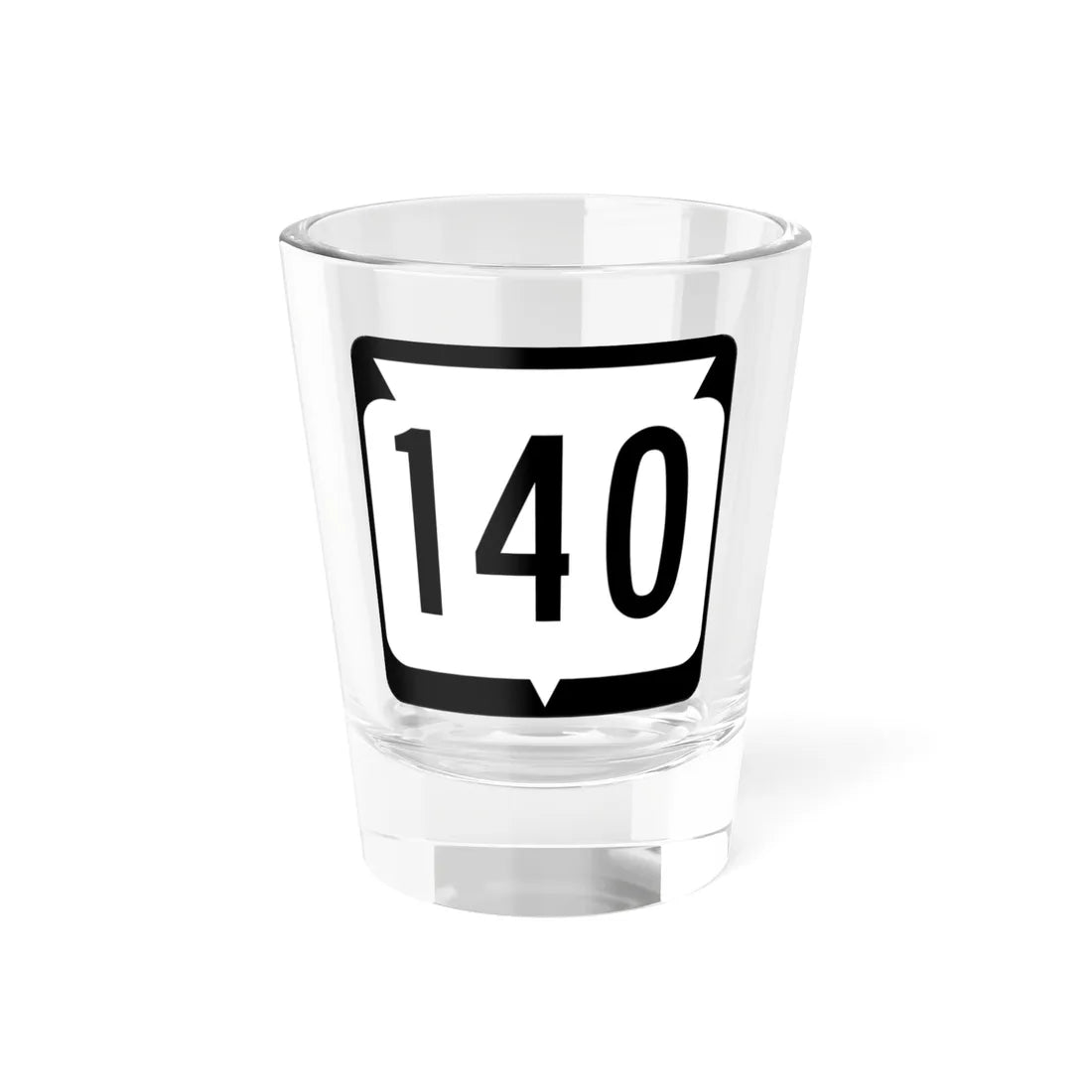 WIS 140 (Wisconsin) (Road Sign) Shot Glass 1.5oz 1.5oz - Go Mug Yourself