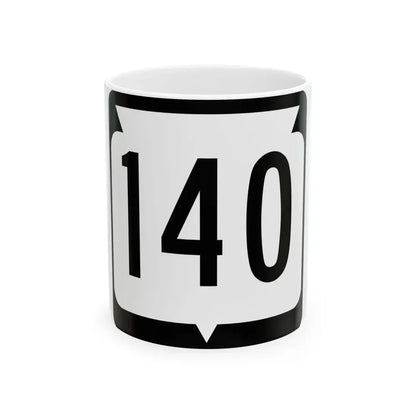 WIS 140 (Wisconsin) (Road Sign) White Coffee Mug 11oz - Go Mug Yourself