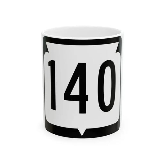 WIS 140 (Wisconsin) (Road Sign) White Coffee Mug 11oz - Go Mug Yourself
