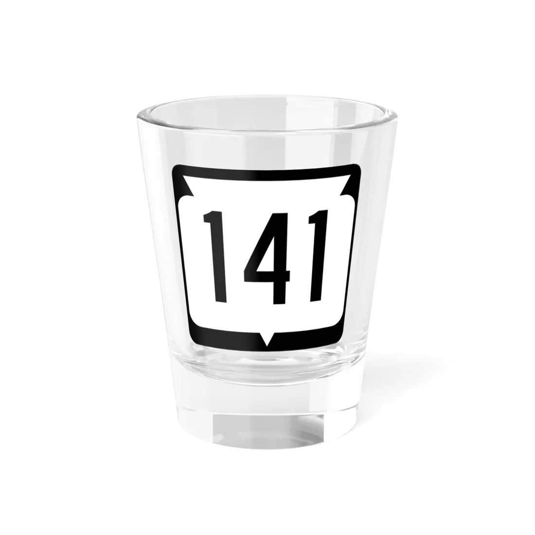 WIS 141 (Wisconsin) (Road Sign) Shot Glass 1.5oz 1.5oz - Go Mug Yourself